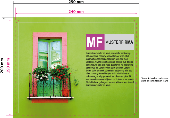 Beispiel Druckdaten im Datenformat